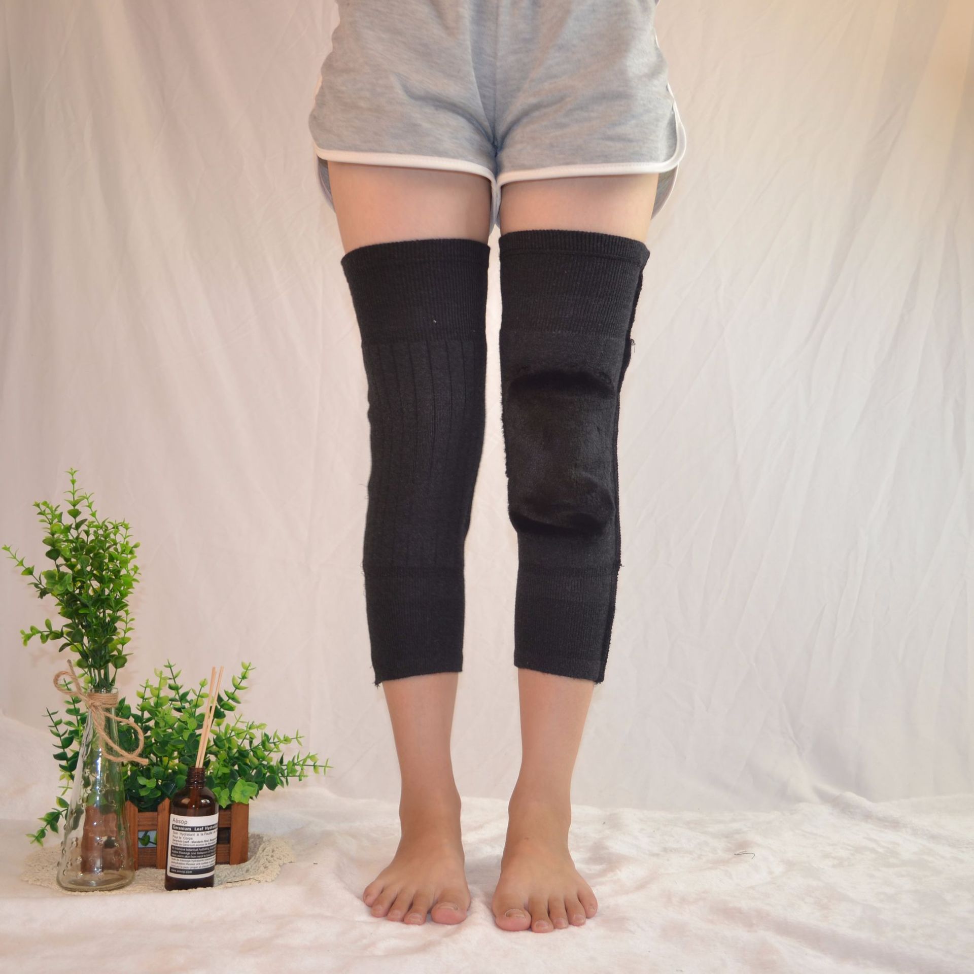 秋冬新款护膝女加绒加厚保暖护腿膝盖防寒防风中老年男女通用批发