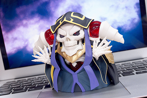 q版粘土人#631不死者之王 飞鼠/骨傲天莫莫/安兹手办模型摆件