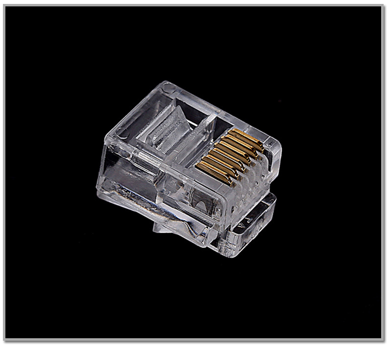 6p6c-大铜片水晶头 电话水晶头 电话6芯水晶头 水晶头厂家直销