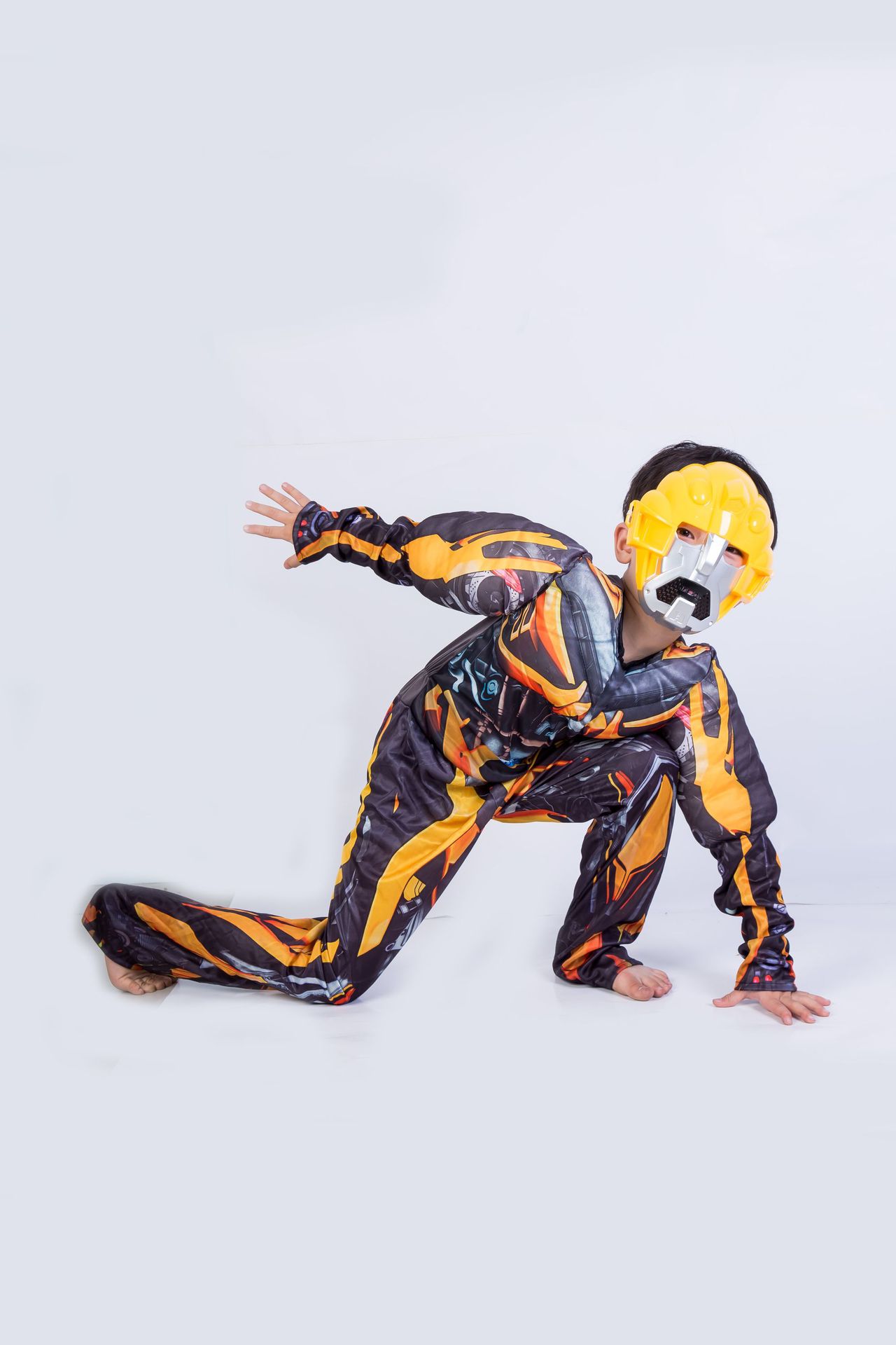 万圣节儿童演出服装变形金刚汽车机器人擎天柱大黄蜂cosplay套装