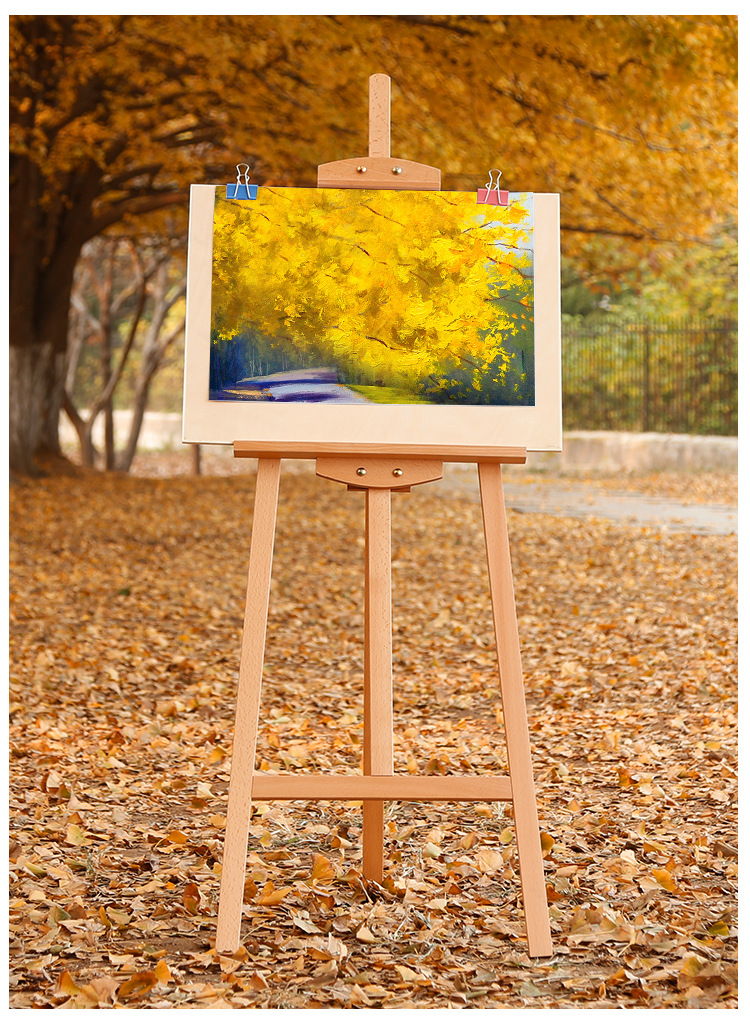 5米榉木画架画板套装油画架美术素描写生绘画展览架多功能展架