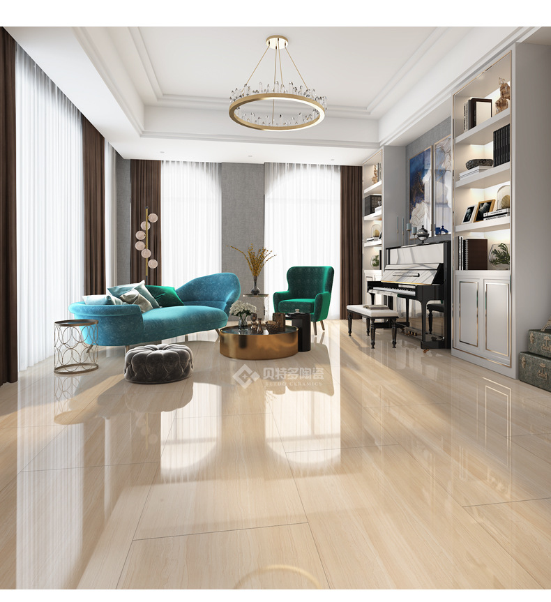 瓷砖60120 负离子通体大理石600x1200地板砖 客厅干挂瓷砖