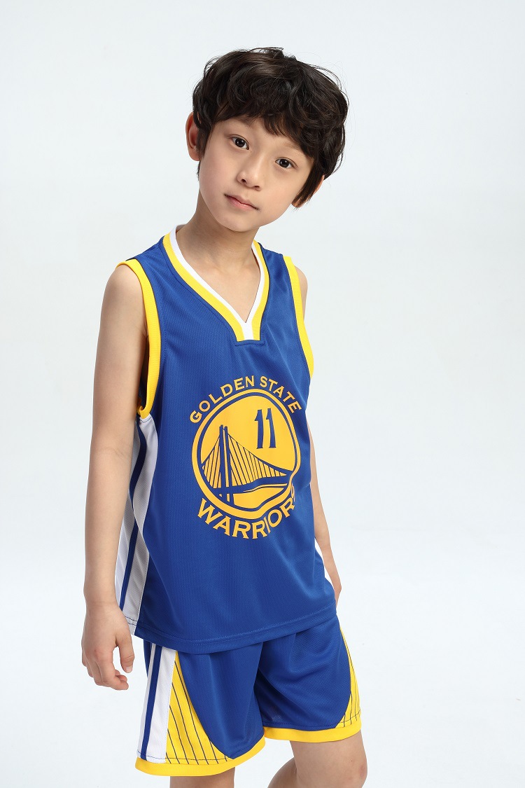 批发童装勇士队30号库里篮球服套装儿童比赛训练出场球衣50244