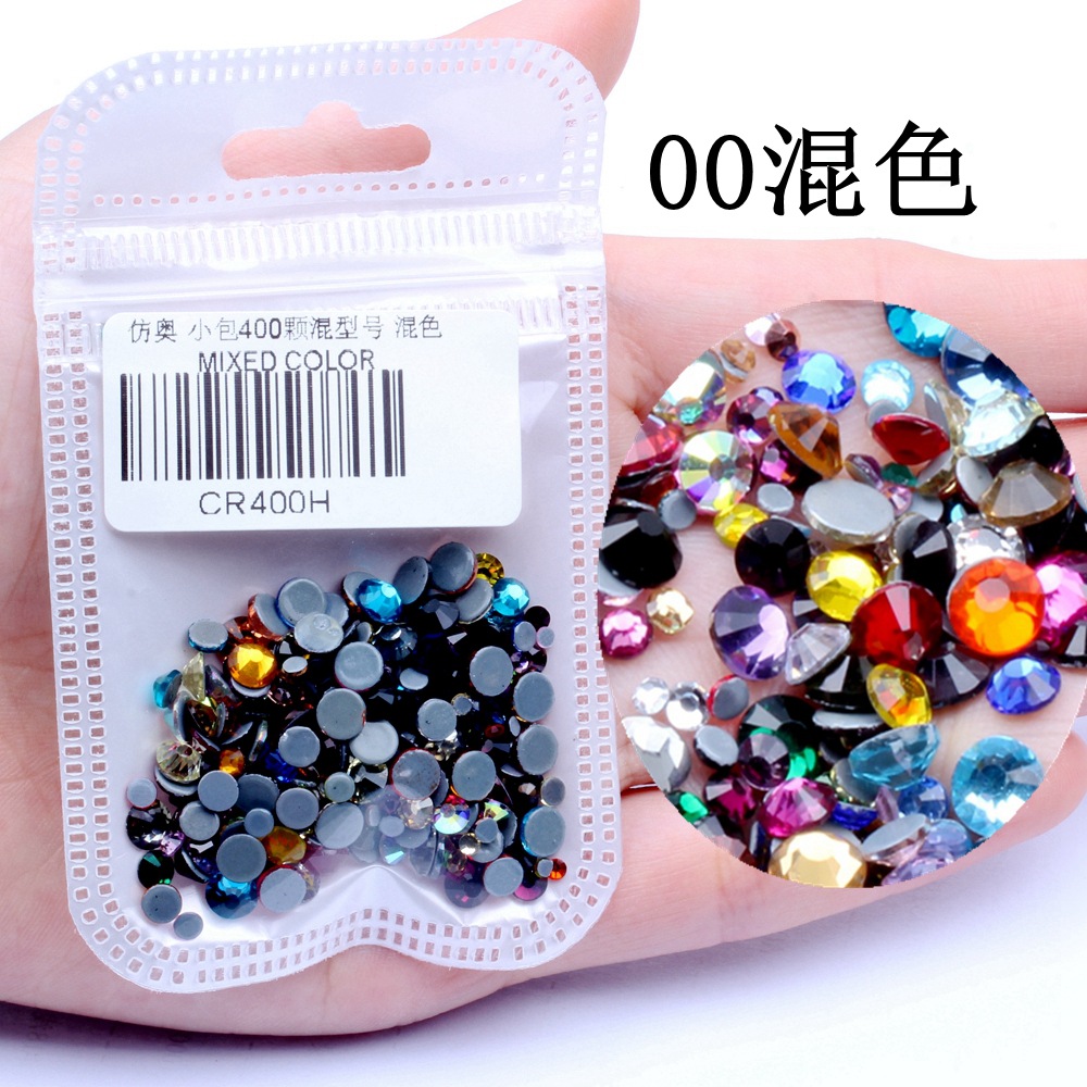 PUUCAI Imitation Austrian Hot Drilling Ss6-ss20 Mixed Model 400 PCs Factory Wholesale DIY Mobile Phone Beauty Stick-on Crystals