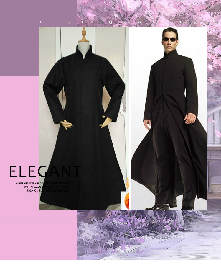 黑客帝国cosplay服装 尼奥风衣 影视表演服装 电影服装