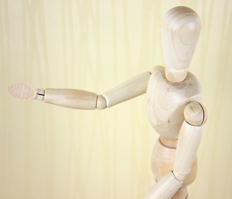 北欧创意复古关节人摆件摆设木质工艺品素描木偶人木头关节人偶