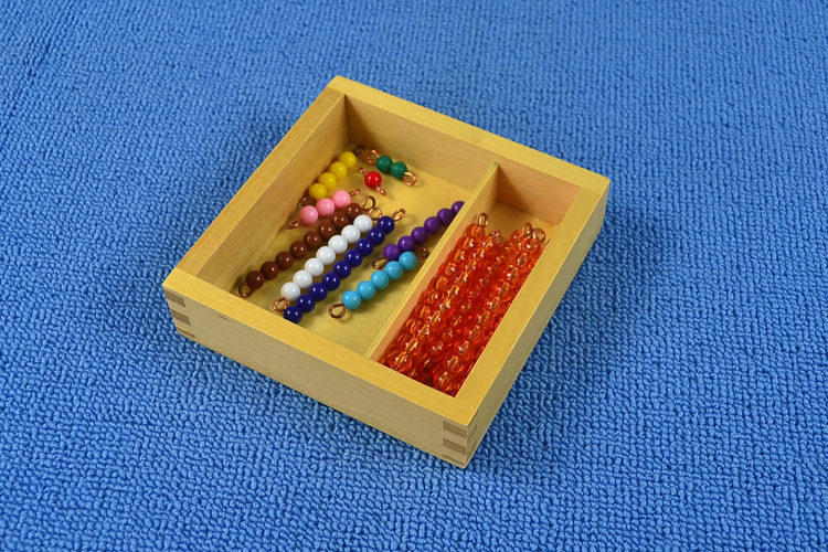 蒙氏教具蒙台梭利蒙特梭利教具塞根板配套珠子a 1-9珠架配套珠