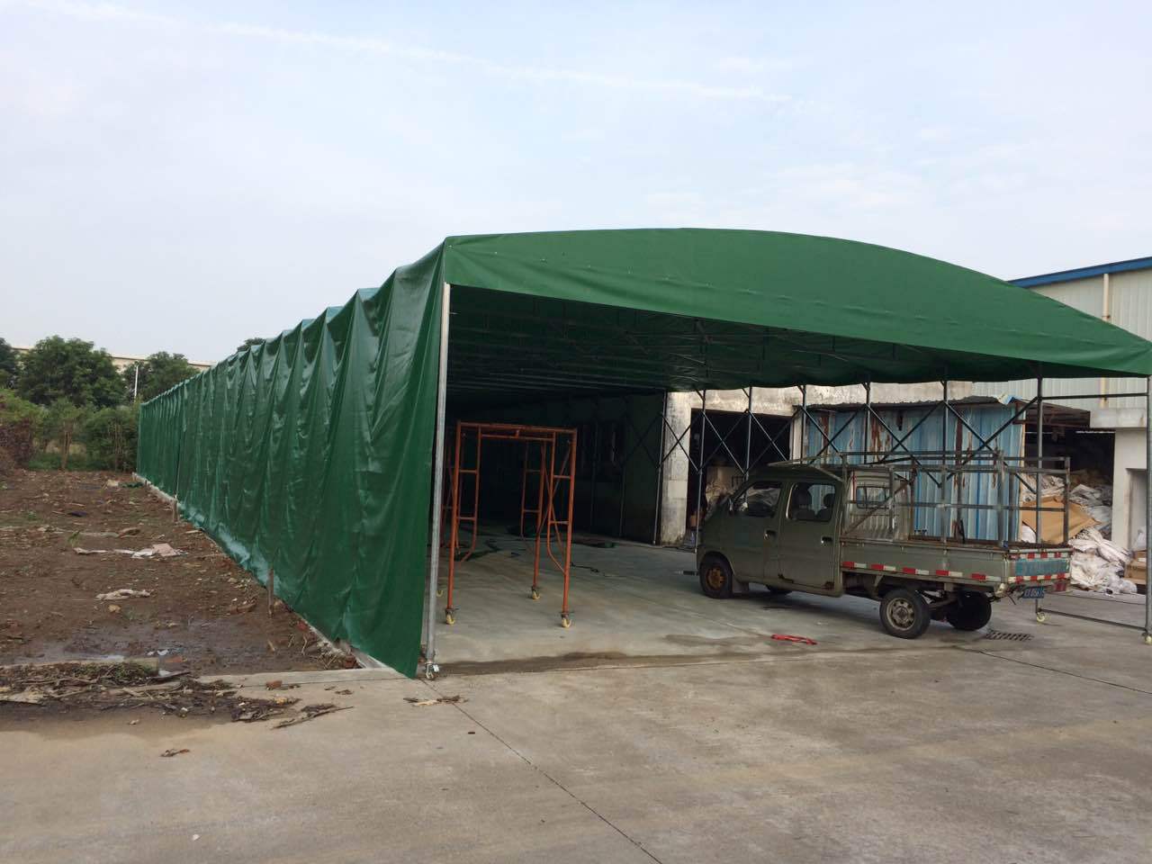 户外推拉雨棚临时搭建仓库雨棚拆装帐篷大排档夜宵遮阳蓬简易棚