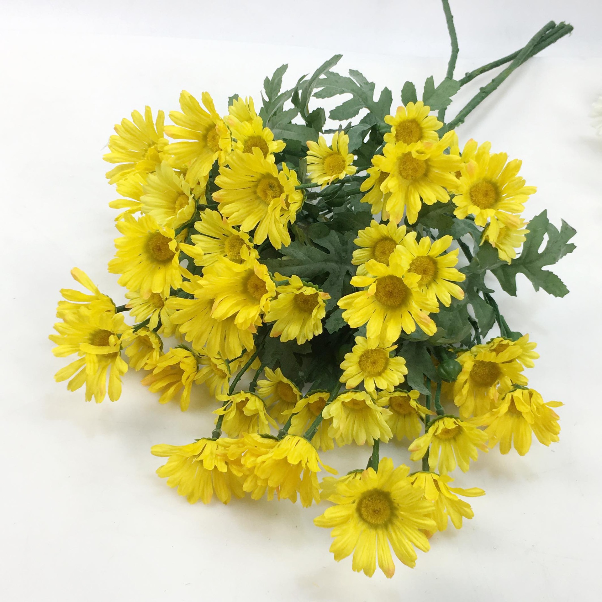 仿真单支15头田园日光菊 高档仿真花假花 家居摆件摄影装饰 价低