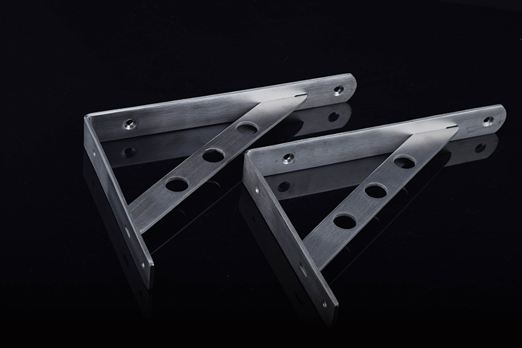 加厚不锈钢承重墙壁层板三角支架 可拆款隔板层板托 物架墙面隔板