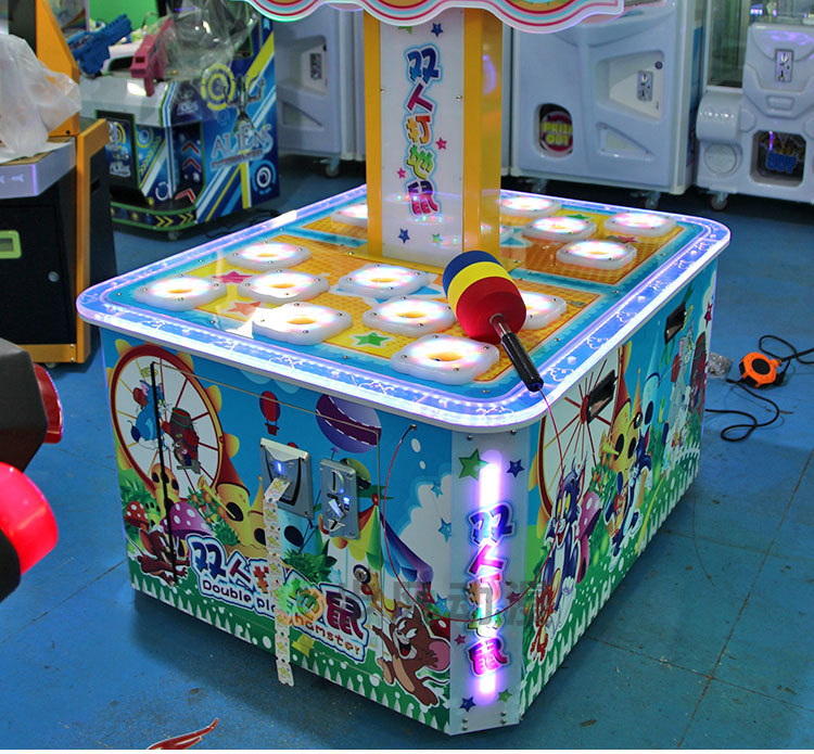 双人打地鼠娱乐益智游戏机 儿童喜爱热款电玩设备 时尚礼品机