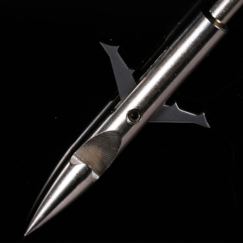厂家直销 新款射鱼镖 深水鱼枪弹弓不锈钢鱼箭狼牙无缝飞鲨射鱼镖
