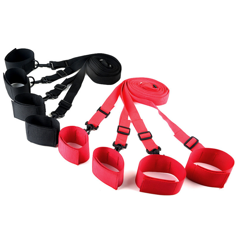 睡床上捆绑束缚带夫妻快乐器女激情床捆绑情趣成人用品塑料扣绑