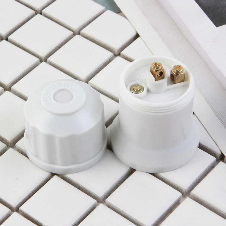 棉湖直产供应 悬吊式螺口灯头 e27灯头灯座 家用瓷白螺口灯头