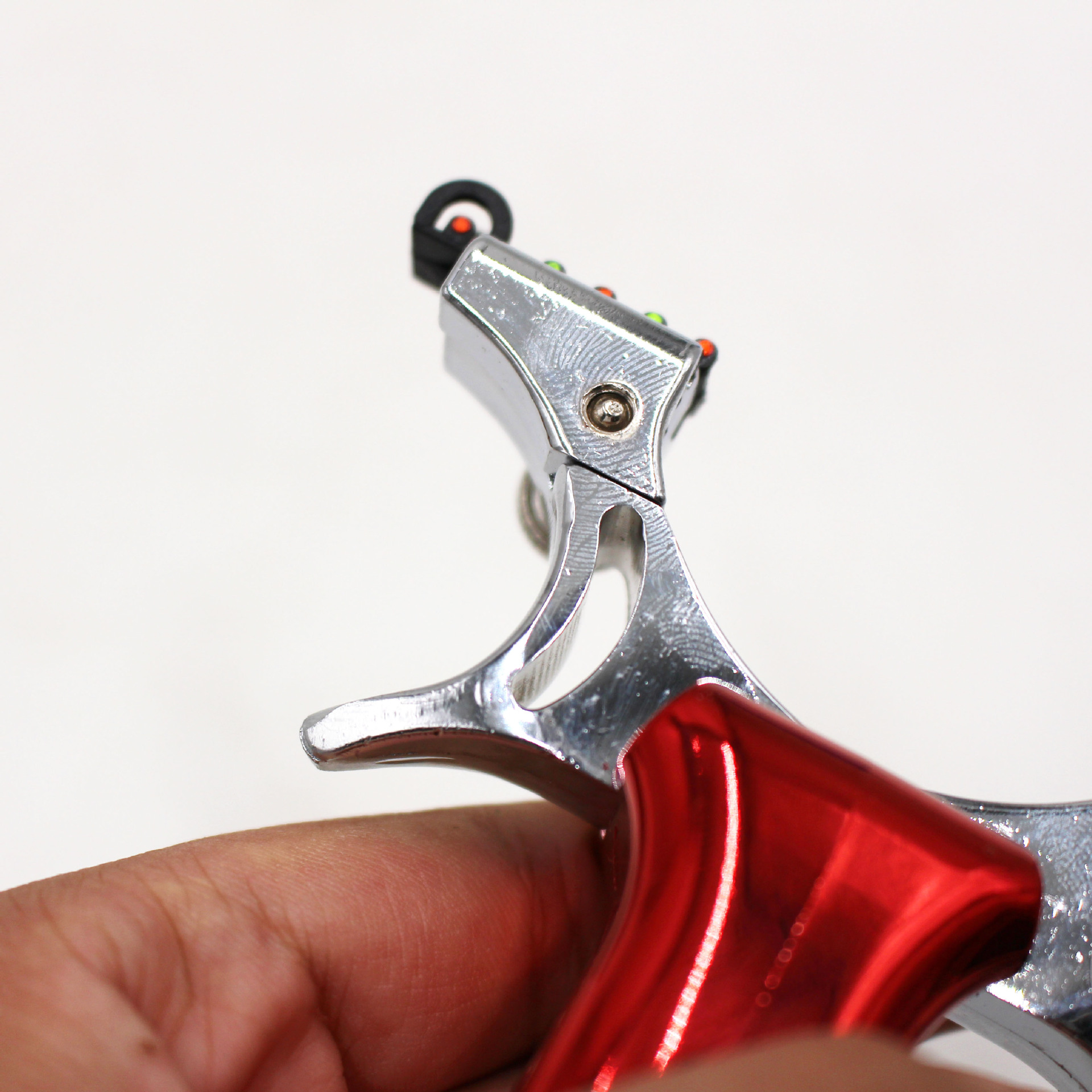 扁皮弹弓户外免绑夹片惊魂弹弓 三色非不锈钢弹工器移动瞄快压弓