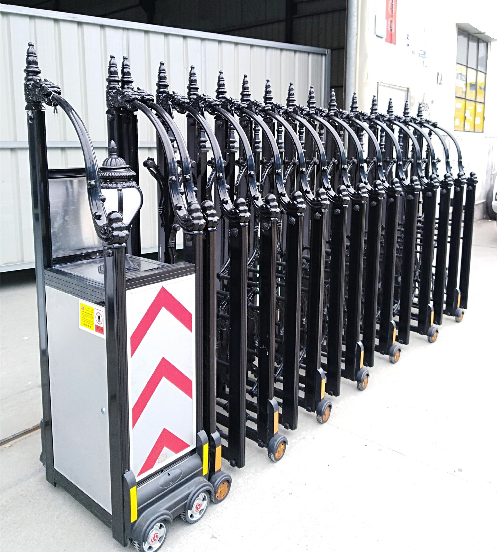 佛山厂家自动移动门智能别墅电动推拉门电动摇控伸缩铝合金伸缩门