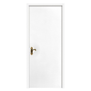 白色木门室内房间实木复合卧室套装烤漆免漆定制宾馆现代简约家用