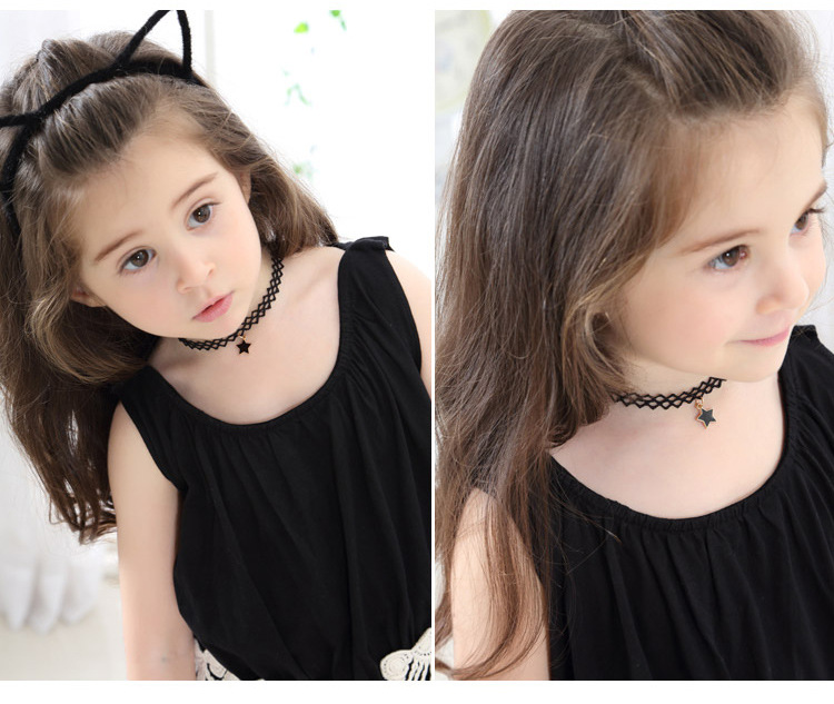 儿童项链饰品女童锁骨链脖颈链配饰公主宝宝项圈日韩版小女孩颈链