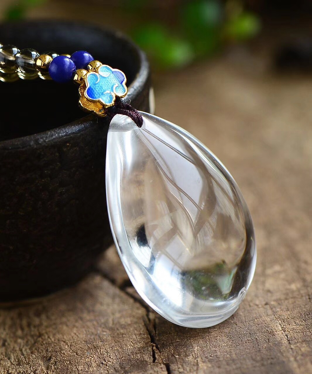 3,白水晶吊坠,具有平衡的能量,当「护身符」,「平安符」好.