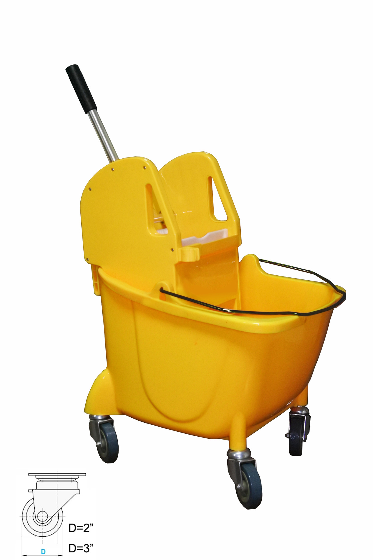 厂家直销单桶榨水车 黄色拖把榨水车拖把单桶榨水机家务清洁用具