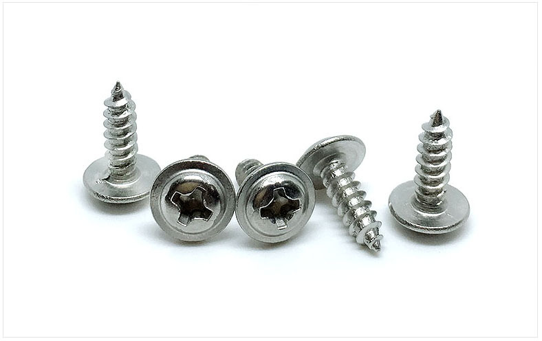 pwa304不锈钢十字自带垫圆头自攻螺丝 盘头带垫自攻螺丝m1.7-m4