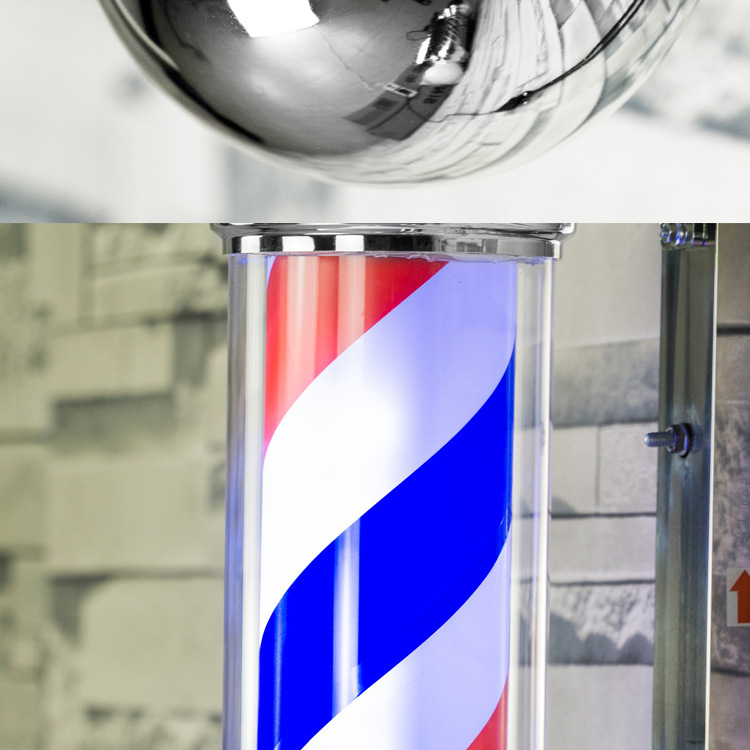 发廊转灯美发标志灯复古招牌灯挂墙旋转led时尚转灯barber pole