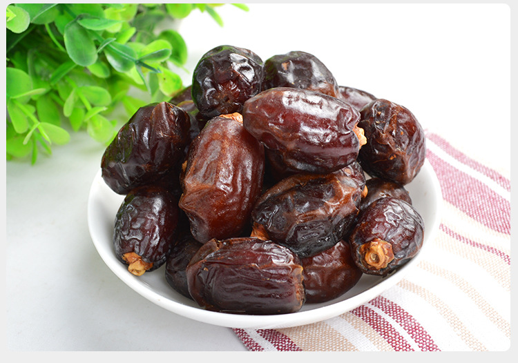 阿联酋进口皇冠椰枣迪拜黑椰枣1000g盒装 甜嘴零食 fard系