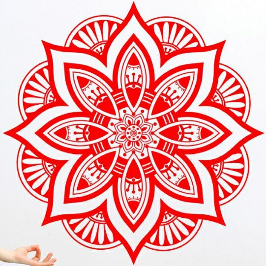 跨境款曼陀罗花个性化可移除家居装饰墙贴 厂家可定制