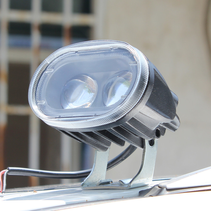 电动车led射灯防水12v摩托车鹰眼灯三轮车led射灯48v包邮通用