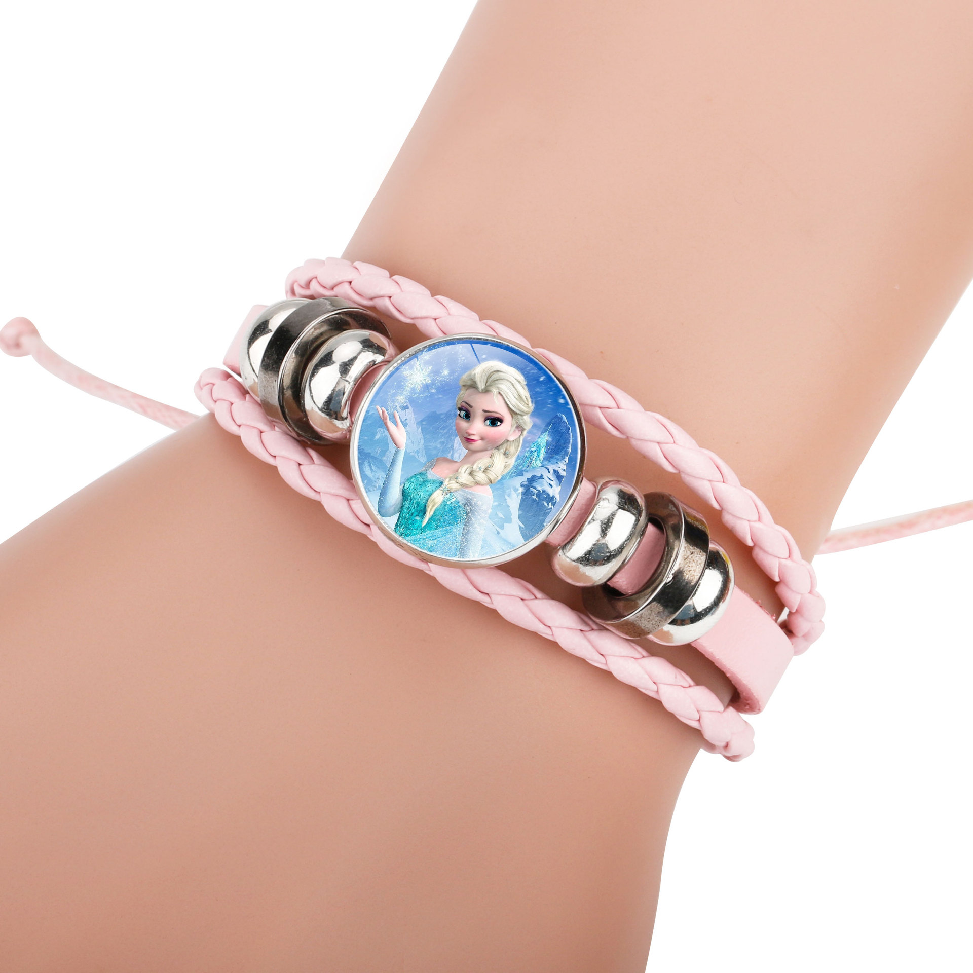 新款彩色串珠手链 冰雪奇缘艾尔莎艾莎elsa公主主题手链 长度可调