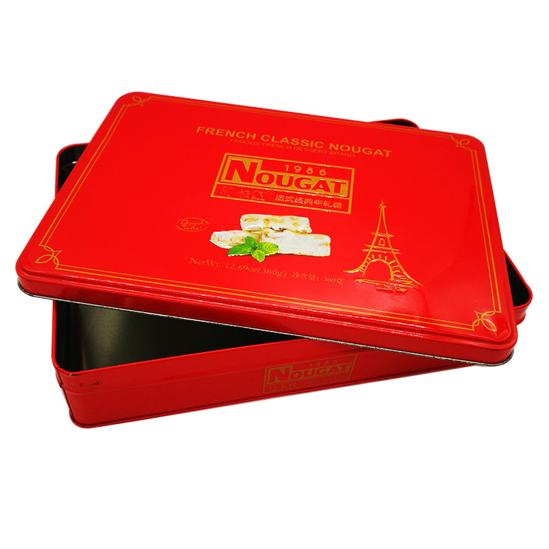 大号红色铁皮盒 长方形饼干包装盒 东莞铁盒厂家 红枸杞铁盒