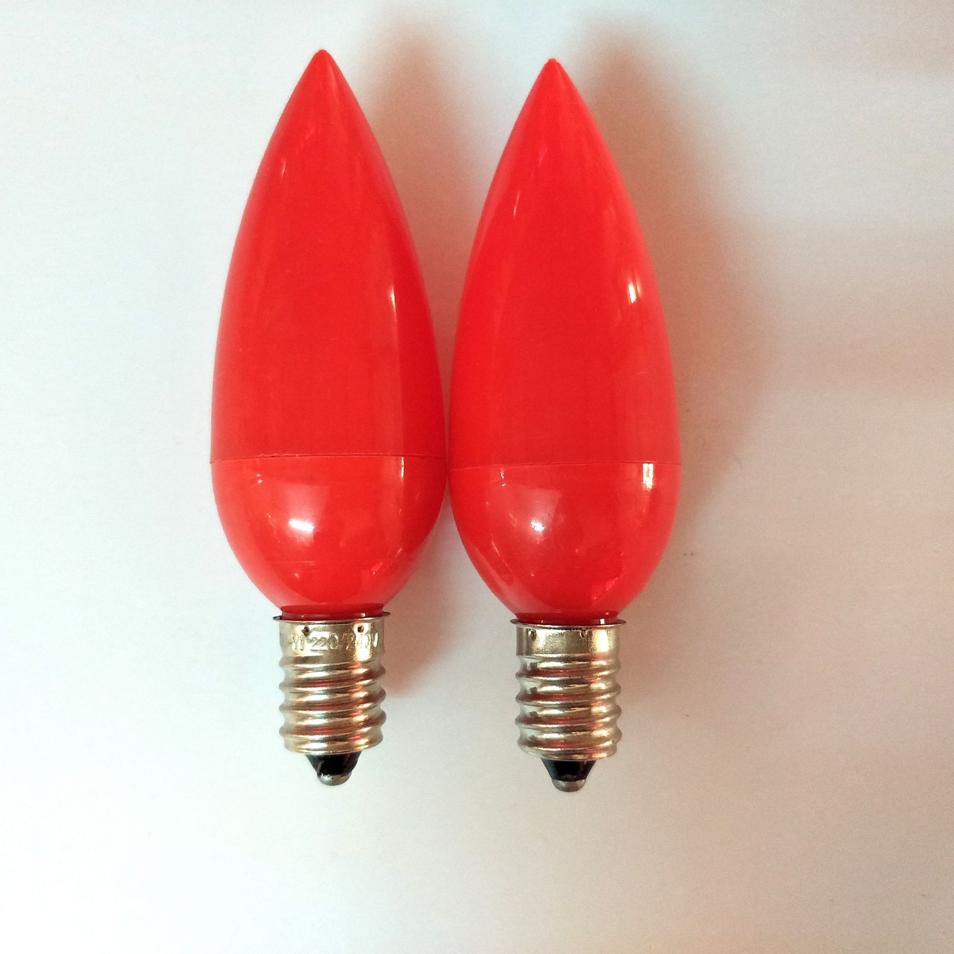 佑毅c30e14大红泡led 佛灯泡 蜡烛灯泡塑料灯具用品香炉灯泡省电
