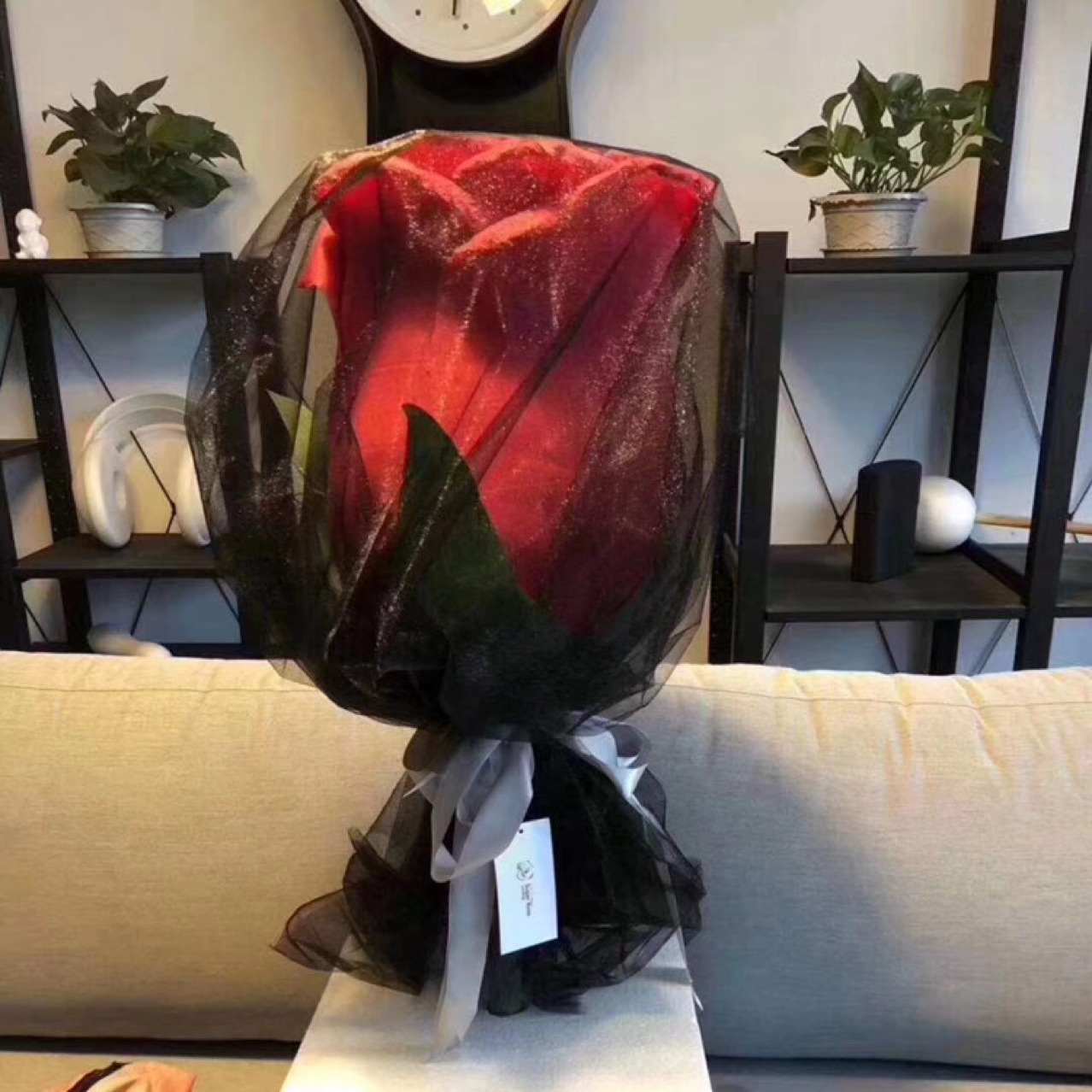 超大玫瑰花巨型pe花头仿真花玫瑰520七夕情人节生日礼物外贸货源