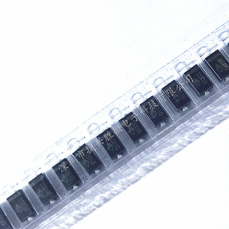 肖特基二极管ss110 贴片 ss110 1a/100v do214ac sma 厂家直销