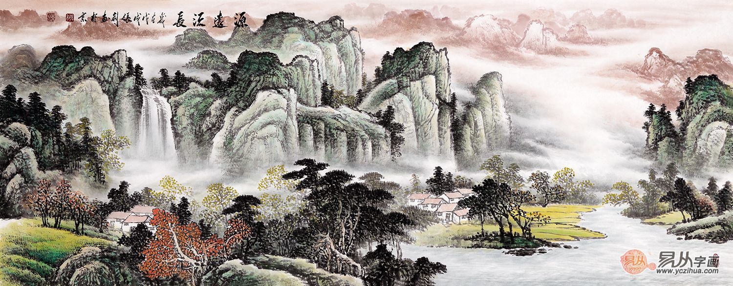 【家居】 - 当代青年女画家张利田园风山水装饰画作欣赏