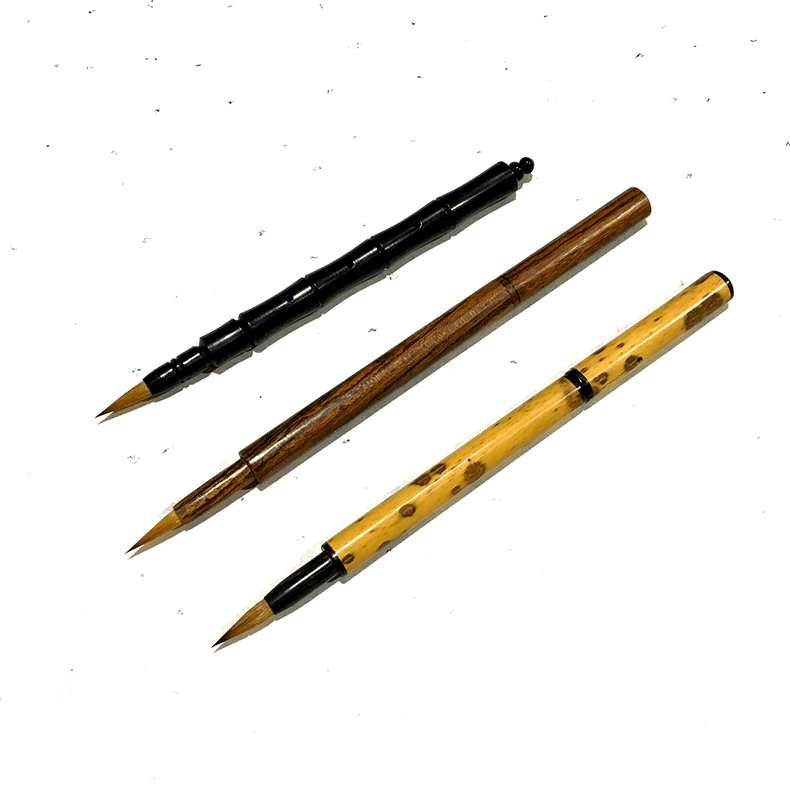 德瀚堂钢笔款纯狼毫小楷毛笔行囊便携唐笔文房四宝王羲之行书宣纸