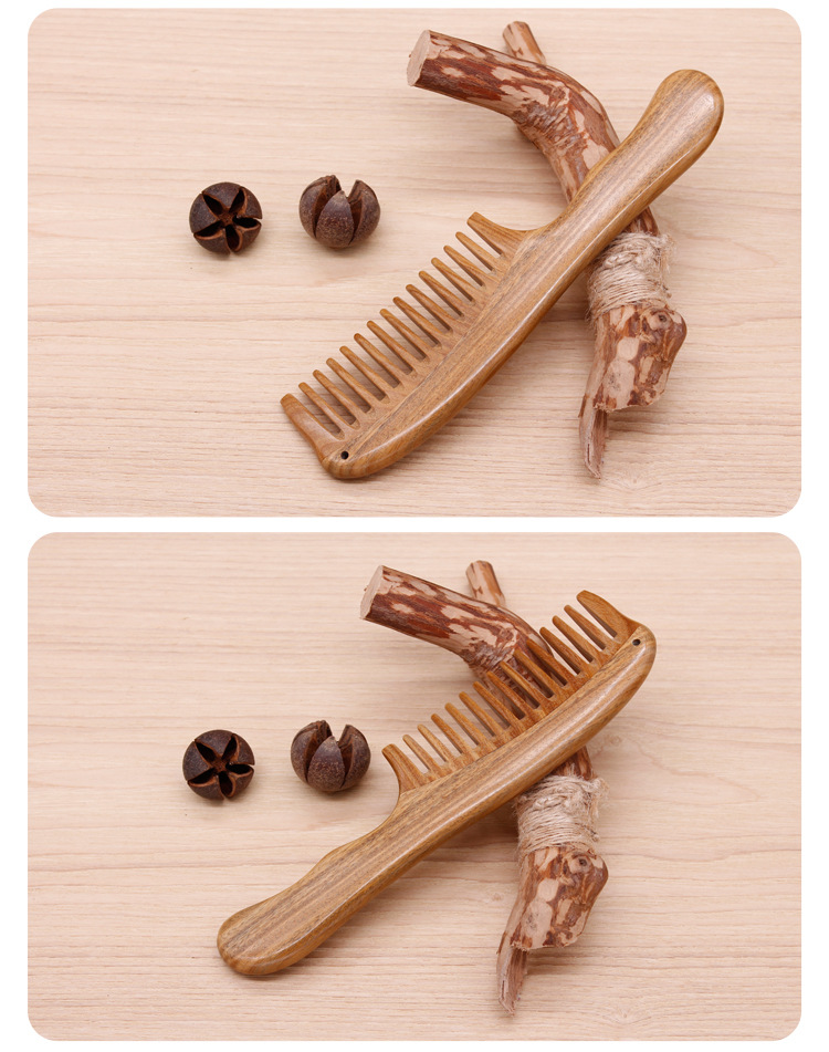 厂家直销玉檀合木梳yym3-8 刻字美发梳子批发防静电按摩梳子定制