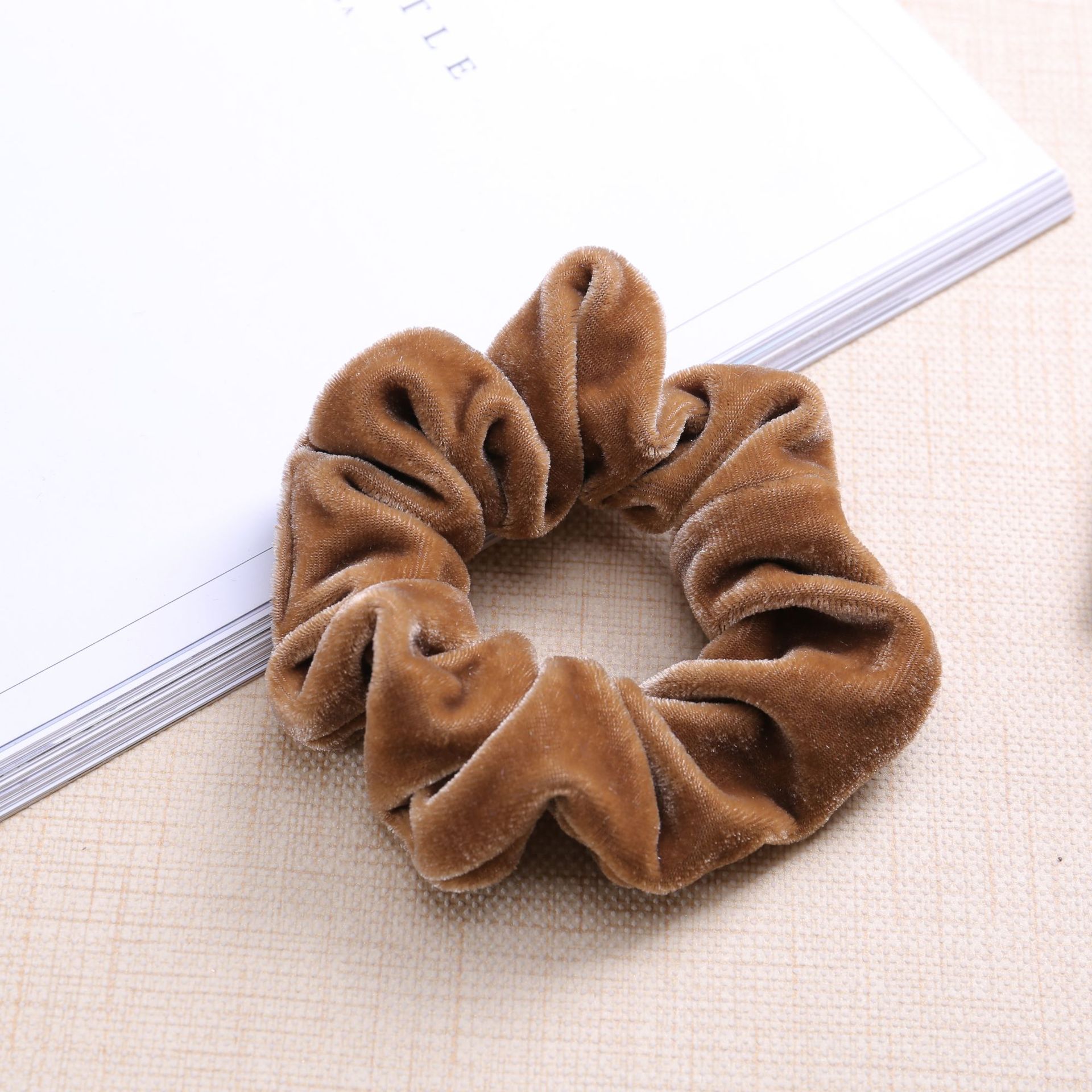 韩版金丝绒天鹅绒绒布猪大肠发圈跨境欧美发饰简约时尚妈妈头饰品