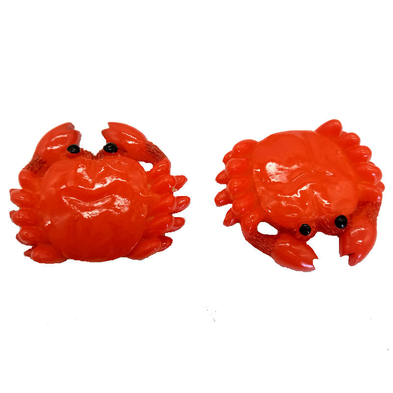 仿真小螃蟹假螃蟹塑料螃蟹食物模型拍摄道具幼儿教学模具店铺摆设