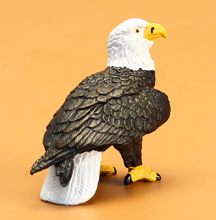 跨境精品实心动物玩具 老鹰 仿真鸟类白头鹰手办模型 儿童早教