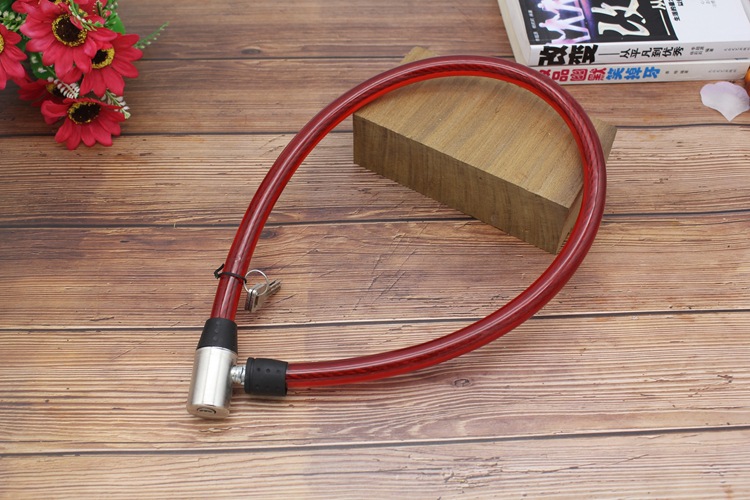 大号钢丝锁 锁具自行车山地车用防盗锁 骑行装备配件自行车锁