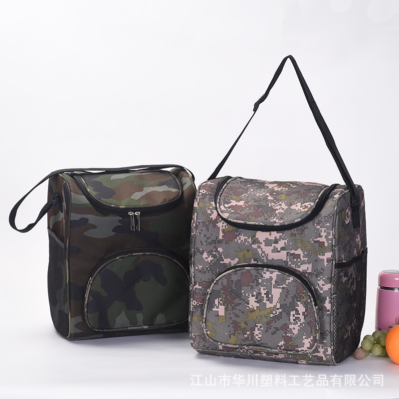 Camouflage Large Capacity Insulated Bag Travel & Outdoor Hail Fresh-Keeping Picnic Bag Ice Pack Insulation Lunch Box Bag