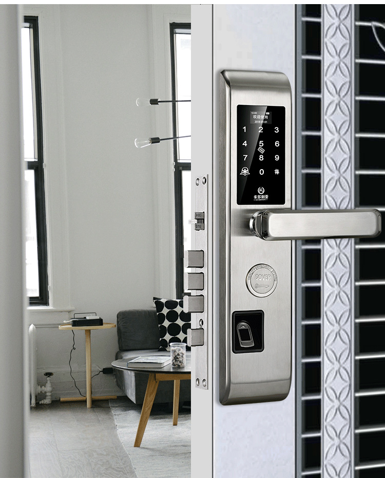 卡多利亚半导体指纹锁fingerprintlock防盗门电子家用门锁智能锁