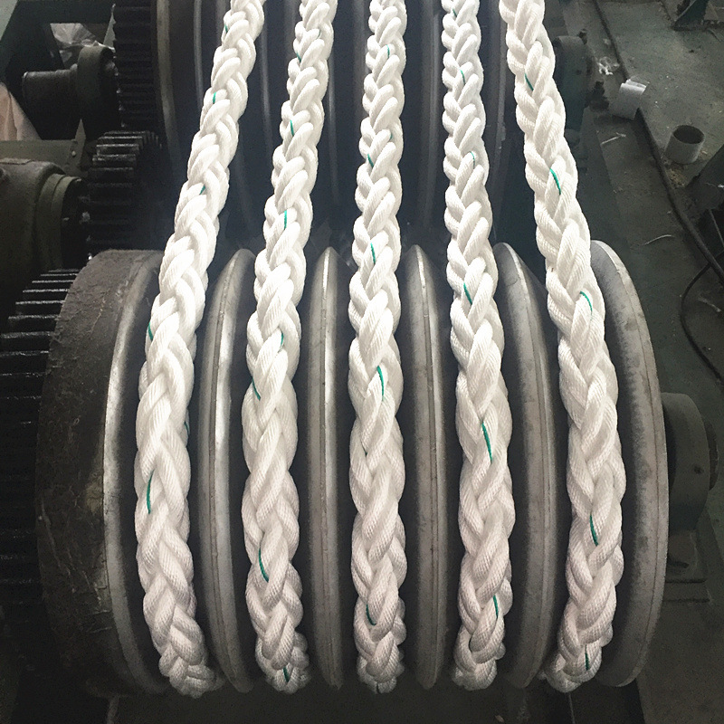 厂家直销直径40mm八股涤纶系泊缆船用绳八股绳十二股绳