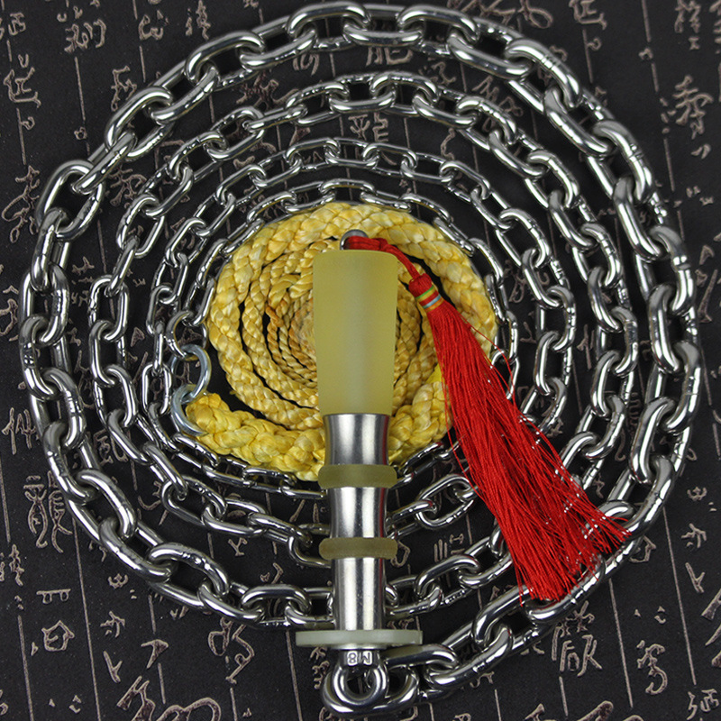 304不锈钢麒麟鞭健身鞭子响鞭甩鞭铁鞭钢鞭牛皮武术老年链子软鞭