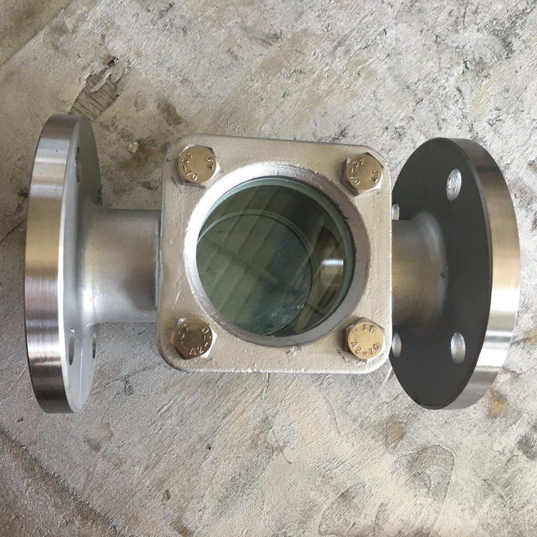 德标碳钢管道视镜 不锈钢方形直通视镜法兰视镜 视镜 水流指示器