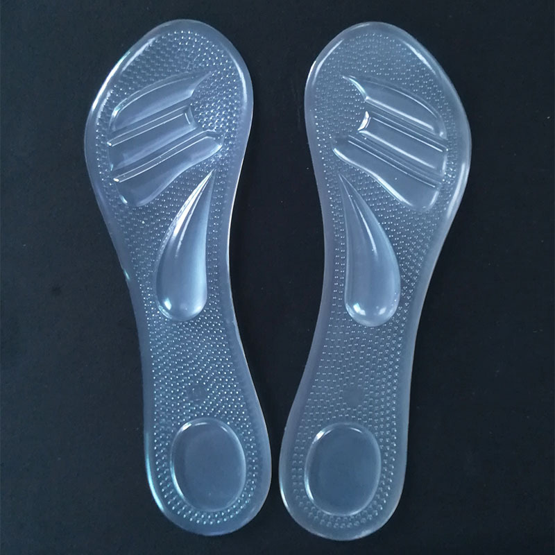 脚心支撑七分垫 硅胶透明双足弓七分垫 加厚按摩防滑减震3/4鞋垫