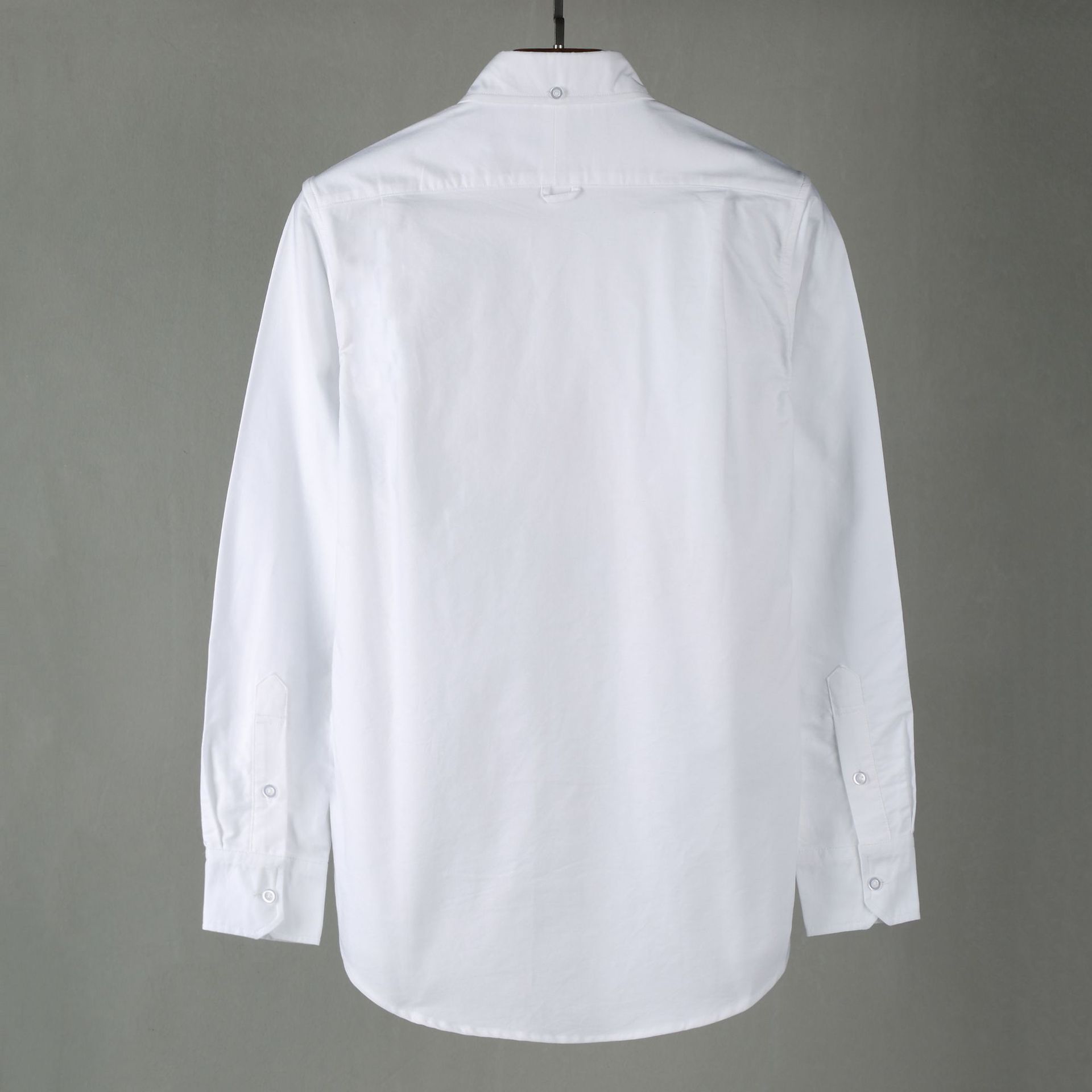 tb潮牌衬衫牛津纺白衬衫领口织带彩带白衬衣休闲商务长袖男女同款