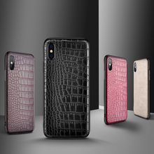 适用于新款iPhoneX手机壳苹果11pro鳄鱼纹贴皮加工壳三星S9手机壳