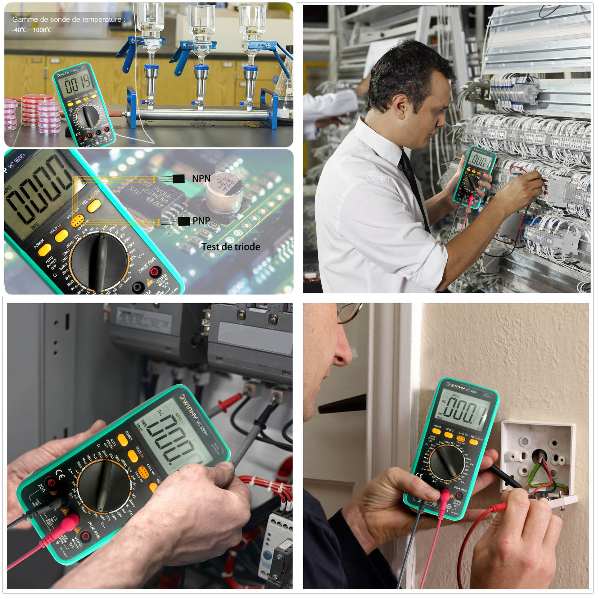 9808电工仪器仪表测量仪表手持数字万用表电感电容测试批发零售